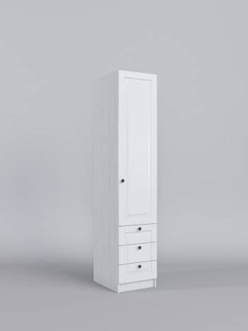 Шкаф угловой (секция с ящиками) Классика (Белый/корпус Выбеленное дерево) в Артёмовске - artyomovsk.mebel54.com | фото