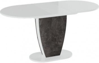 Стол обеденный «Монреаль» Тип 1 (Белый глянец/Моод темный) в Артёмовске - artyomovsk.mebel54.com | фото